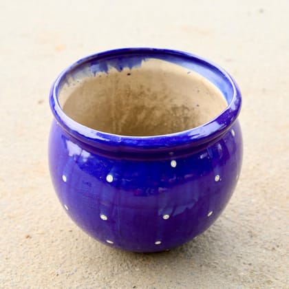 Buy 12 Inch Classy Blue Matki Designer Ceramic Pot (Any Design) Online | Urvann.com