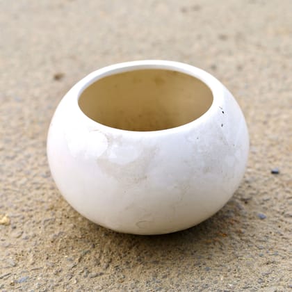 Buy 10 Inch White Bowl Ceramic Pot Online | Urvann.com