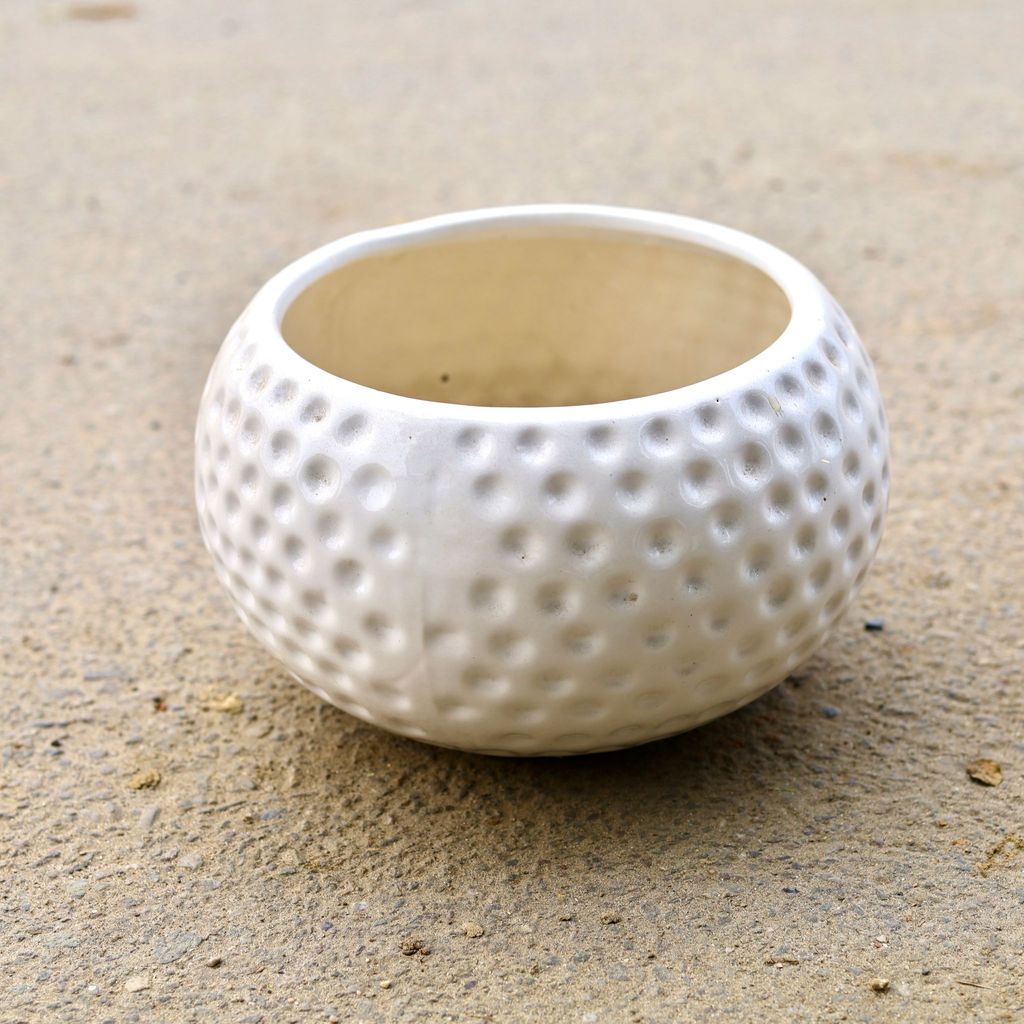 10 Inch White Bowl Designer Ceramic Pot,Pots:Ceramic Planters:Royal Ceramic Pots