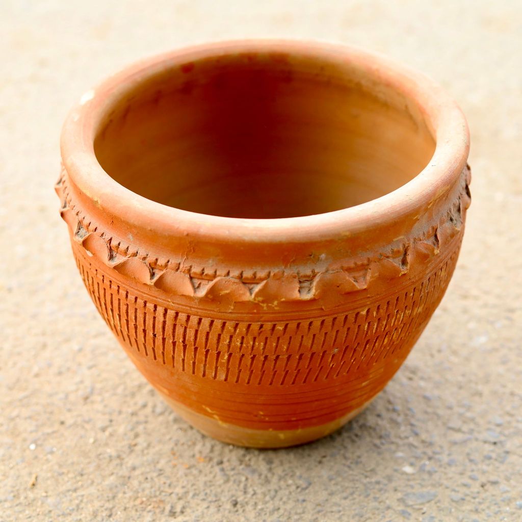 12 Inch Matki Designer Clay Pot (Any Design)