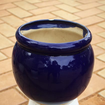 Buy 10 Inch Classy Blue Handi Ceramic Pot Online | Urvann.com