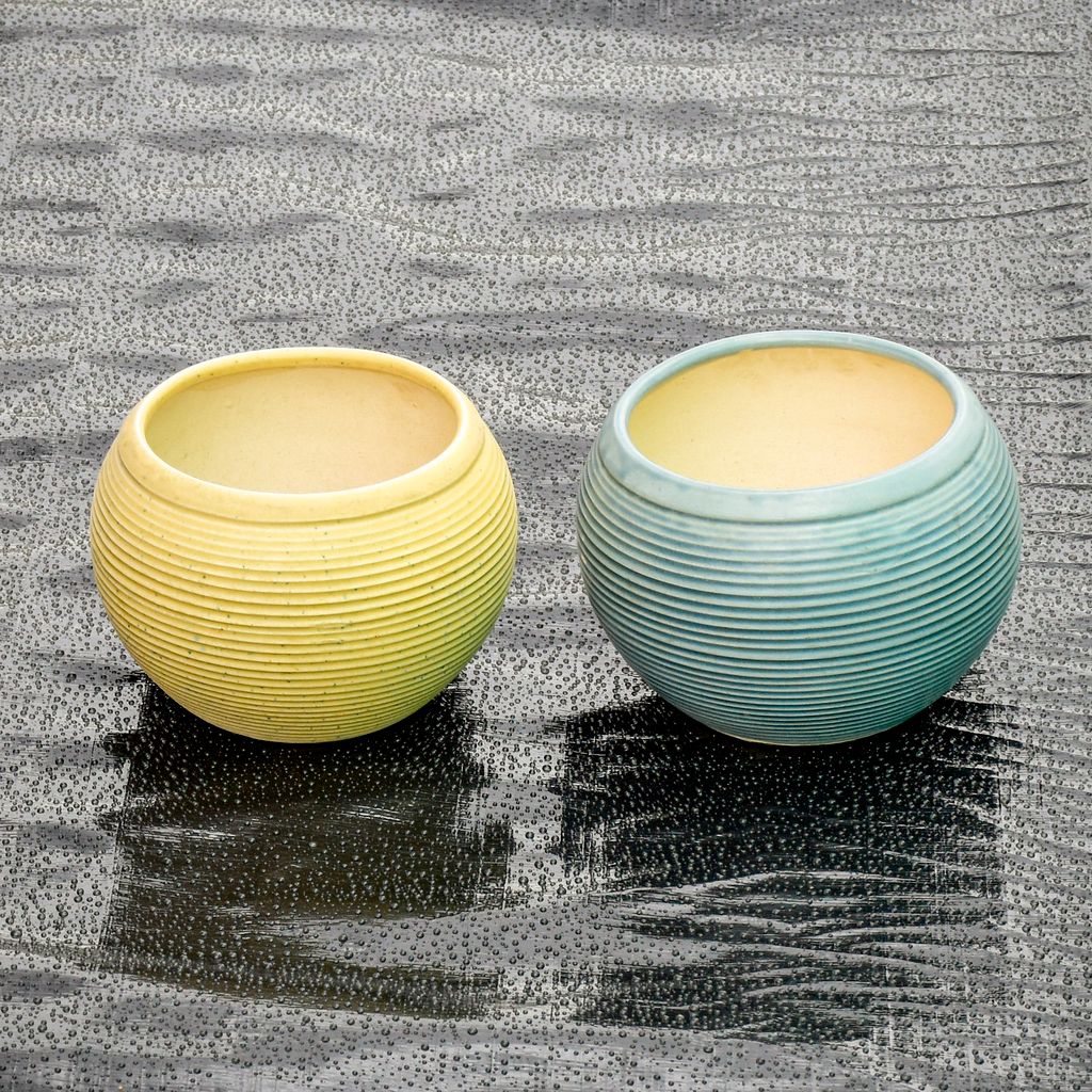 Set of 2 - 6 Inch Bowl Designer Ceramic Pot (any colour)