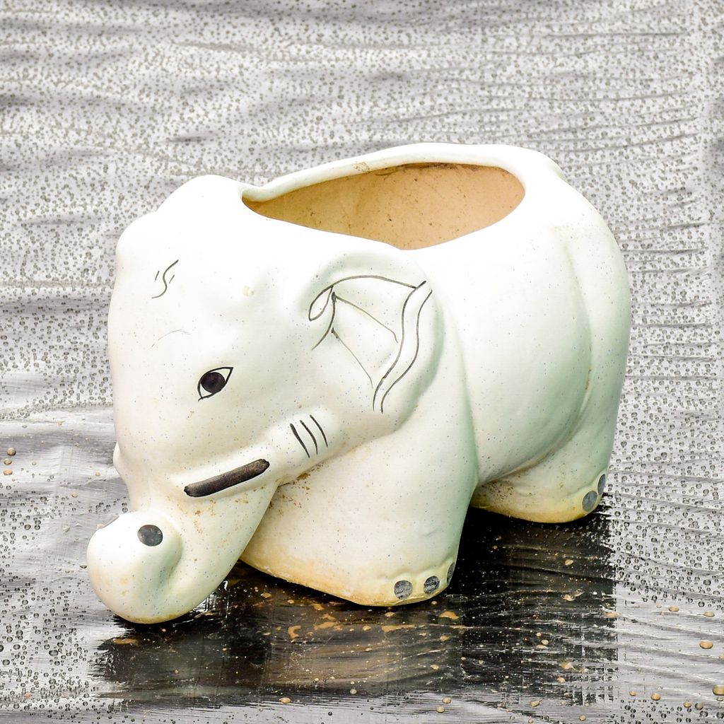 10 Inch Cute Elephant Designer Ceramic Pot (any colour)