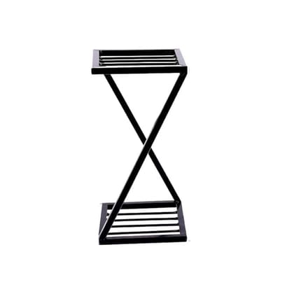 Buy 8 x 8 x 16 Inch Black Z Shaped Plant Stand - 1 Pcs Online | Urvann.com