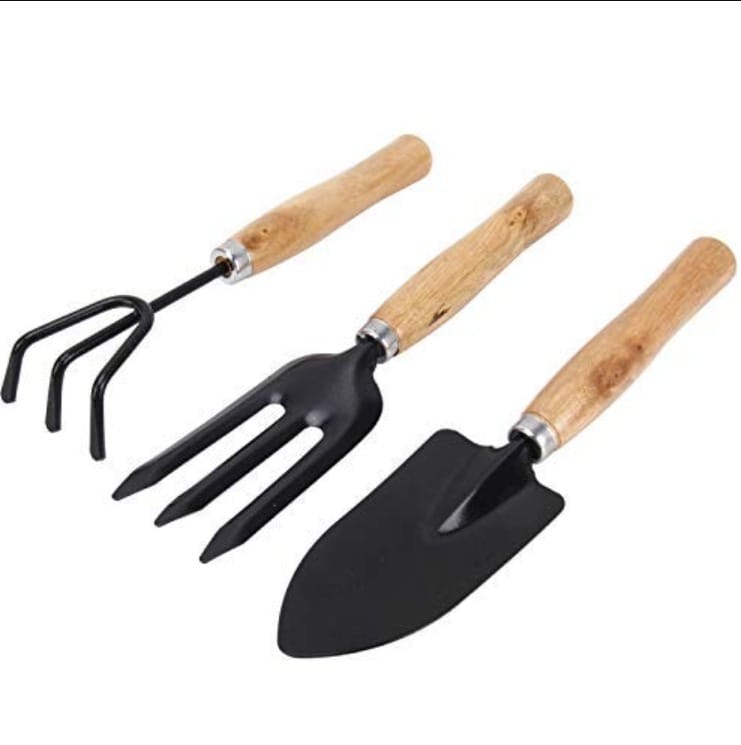 10 Inch Gardening Tools | Pack of 3 - Hand Cultivator, Trowel & Garden Fork for Effortless Plant Care