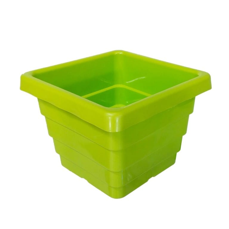 4 Inch Green Premium Orchid Round Plastic Pot