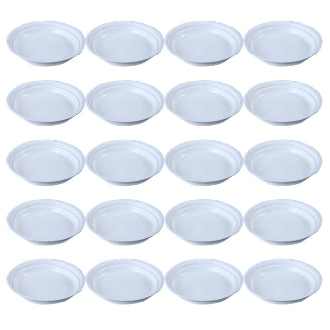 Set of 20 - 5 Inch White Premium Round Trays - To keep under the Pots