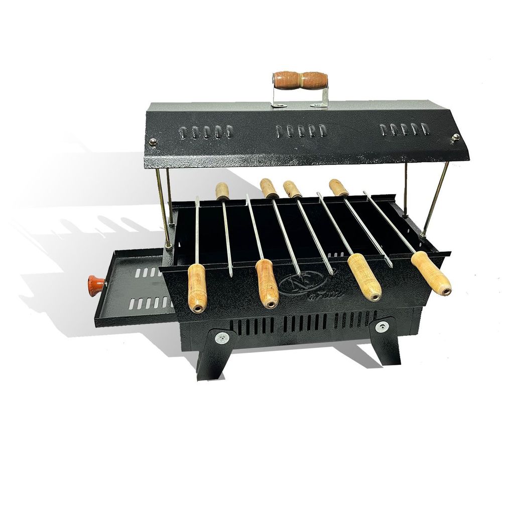 15 X 8 X 15 Inch - Portable Food Grill, 8 Skewers & Charcoal Tray - 2 Kg