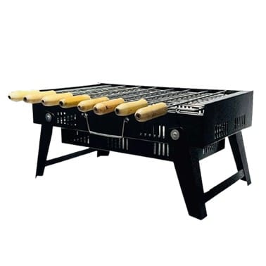 17 X 10 X 8 Inch - Half Briefcase 2 Food Grill, 8 Skewers & Coal Tray - 2.5 Kg