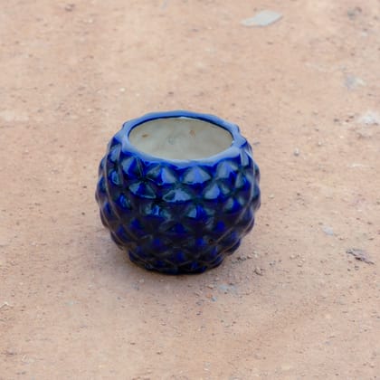 Buy 3 Inch Blue Bowl Pineapple Designer Ceramic Pot Online | Urvann.com