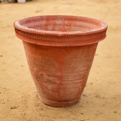 12 Inch Standard Collar Terracotta Clay Pot - Handcrafted, Eco-Friendly Planter for Indoor & Outdoor Use