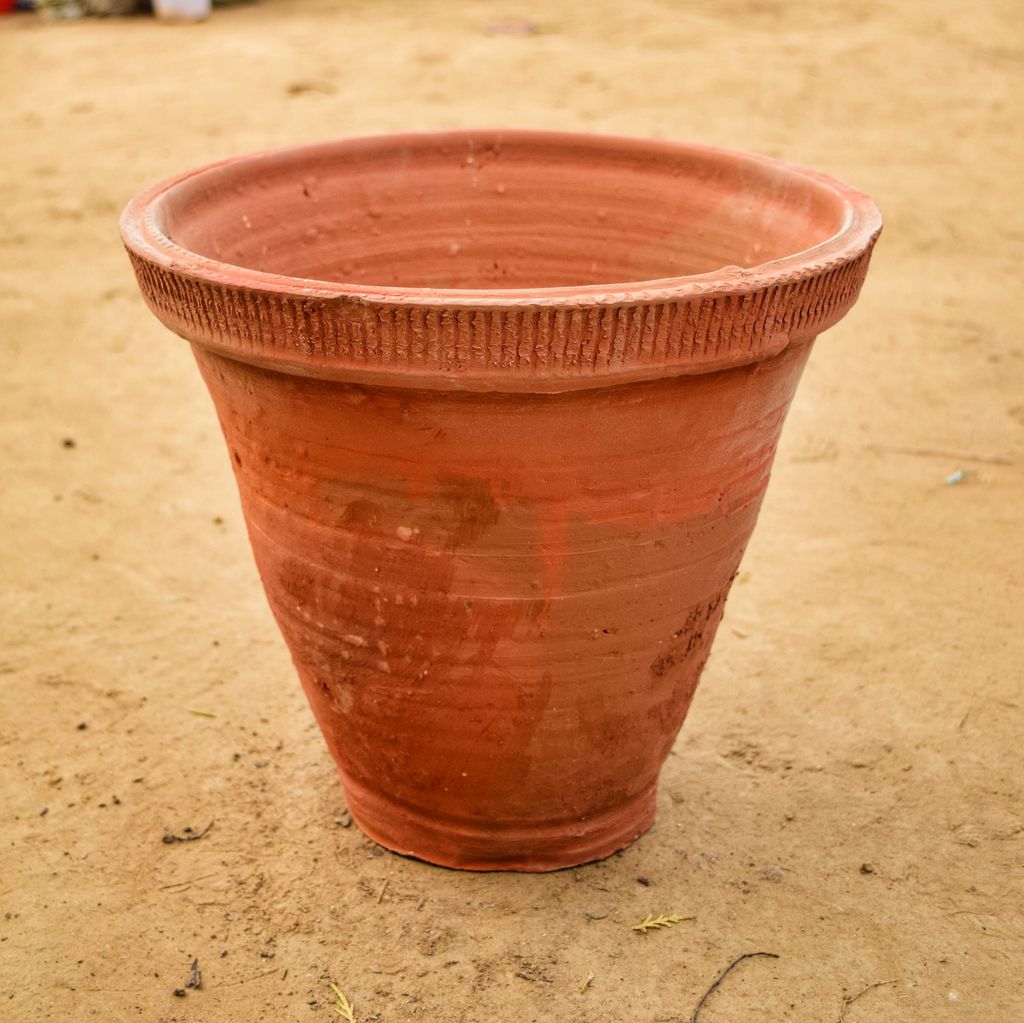 10 Inch Standard Collar Terracotta Clay Pot - Handcrafted, Eco-Friendly Planter for Indoor & Outdoor Use