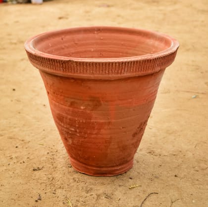 10 Inch Standard Collar Terracotta Clay Pot - Handcrafted, Eco-Friendly Planter for Indoor & Outdoor Use