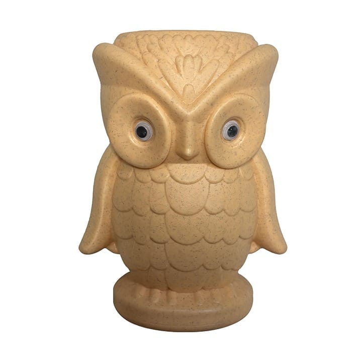 3 Inch Beige Premium Owl Plastic Pot