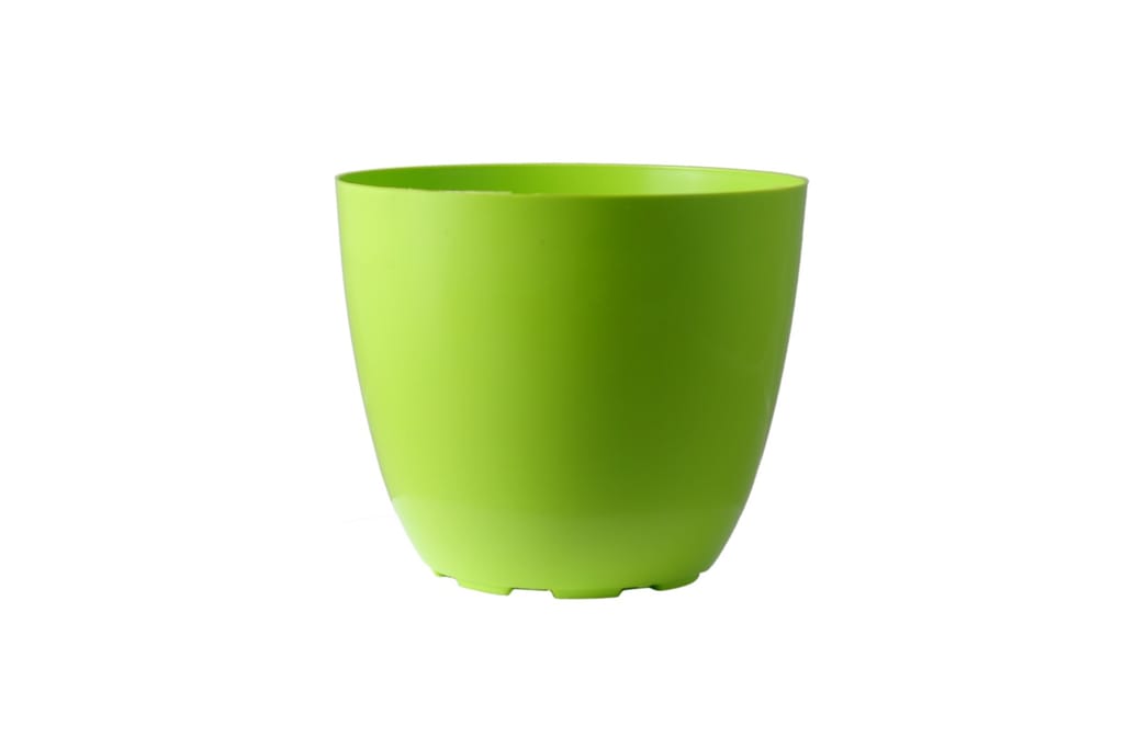 4 Inch Green Premium Orchid Round Plastic Pot