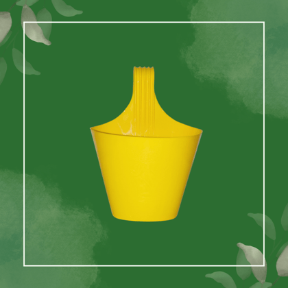 Free Gift - 8 Inch Yellow Single Hook Hanging Plastic Pot - Flash Sale