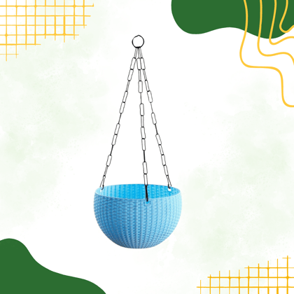 Free Gift - 7 X 4.5 Inch Blue Premium Euro Plastic Hanging Basket - Flash Sale