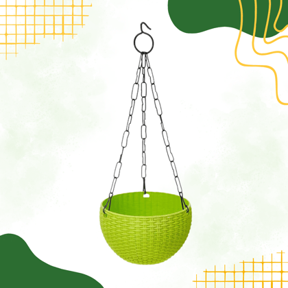 Free Gift - 7 X 4.5 Inch Green Premium Euro Plastic Hanging Basket - Flash Sale