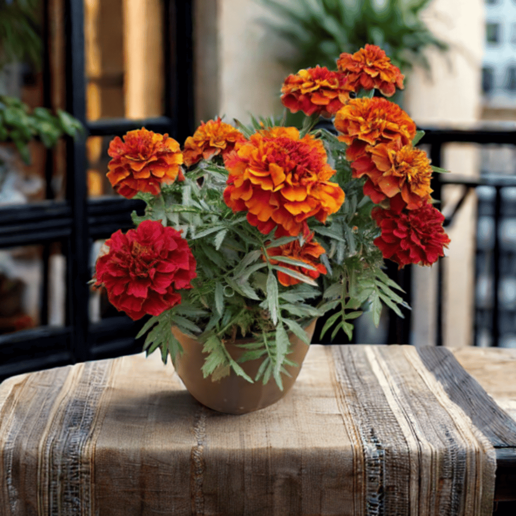 Marigold Jafri (any colour) in 6 Inch Nursery Pot