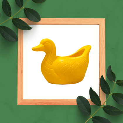 Free Gift - 6.5 X 5.5 Inch Yellow Premium Duck Plastic Pot - Flash Sale