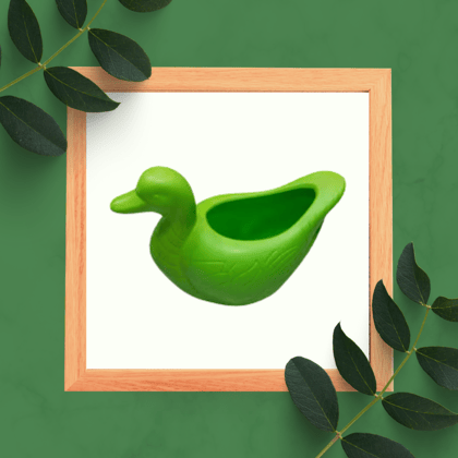 Free Gift - 6.5 X 5.5 Inch Green Premium Duck Plastic Pot - Flash Sale