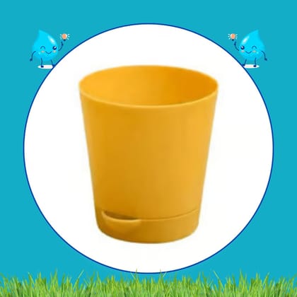 Buy 4 Inch Yellow Florence Self Watering Pot Online | Urvann.com