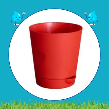 Free Gift - 4 Inch Red Florence Self Watering Pot - Flash Sale