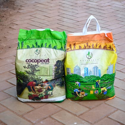 Set of 2 - Naturally Cocopeat & Vermicompost - 10 kg each