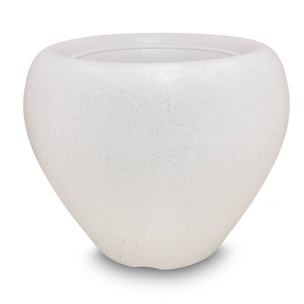 4 Inch White Apple Plastic Pot