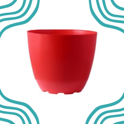 Free Gift - 4 Inch Red Premium Orchid Round Plastic Pot - Flash Sale