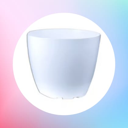 Free Gift - 6 Inch White Premium Orchid Round Plastic Pot - Flash Sale