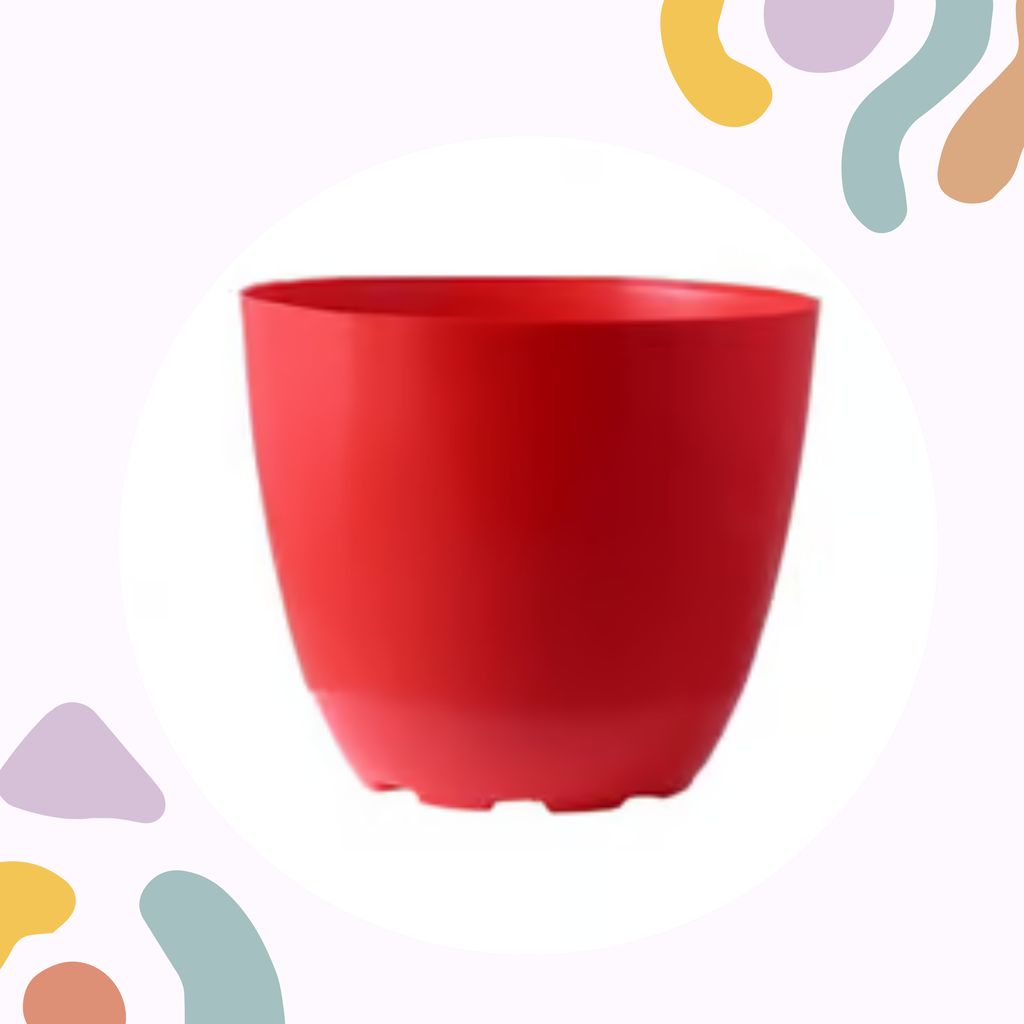 Free Gift - 4 Inch Red Premium Orchid Round Plastic Pot - Flash Sale