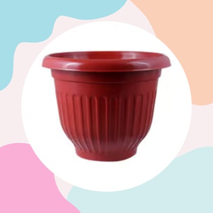 Free Gift - 8 Inch Terracotta Red Olive Plastic Pot - Flash Sale