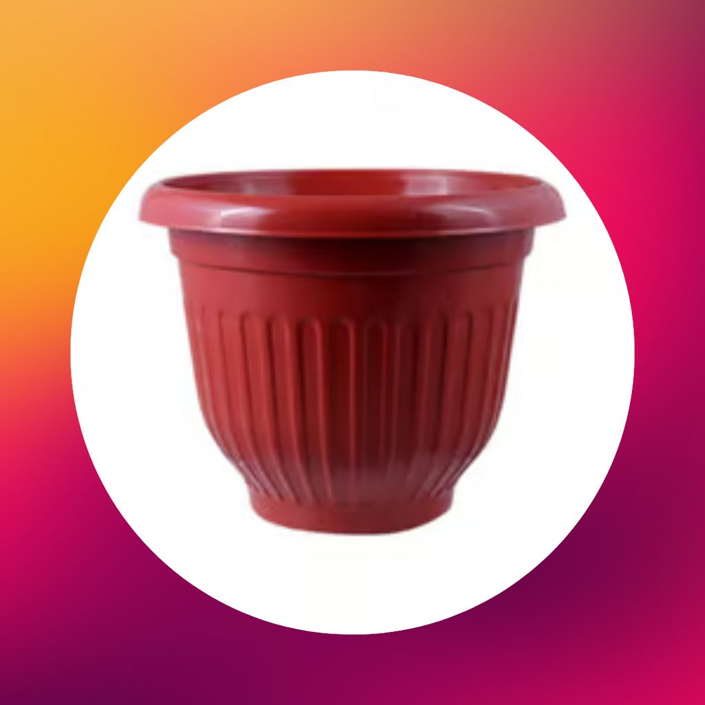 Free Gift - 8 Inch Terracotta Red Olive Plastic Pot - Flash Sale